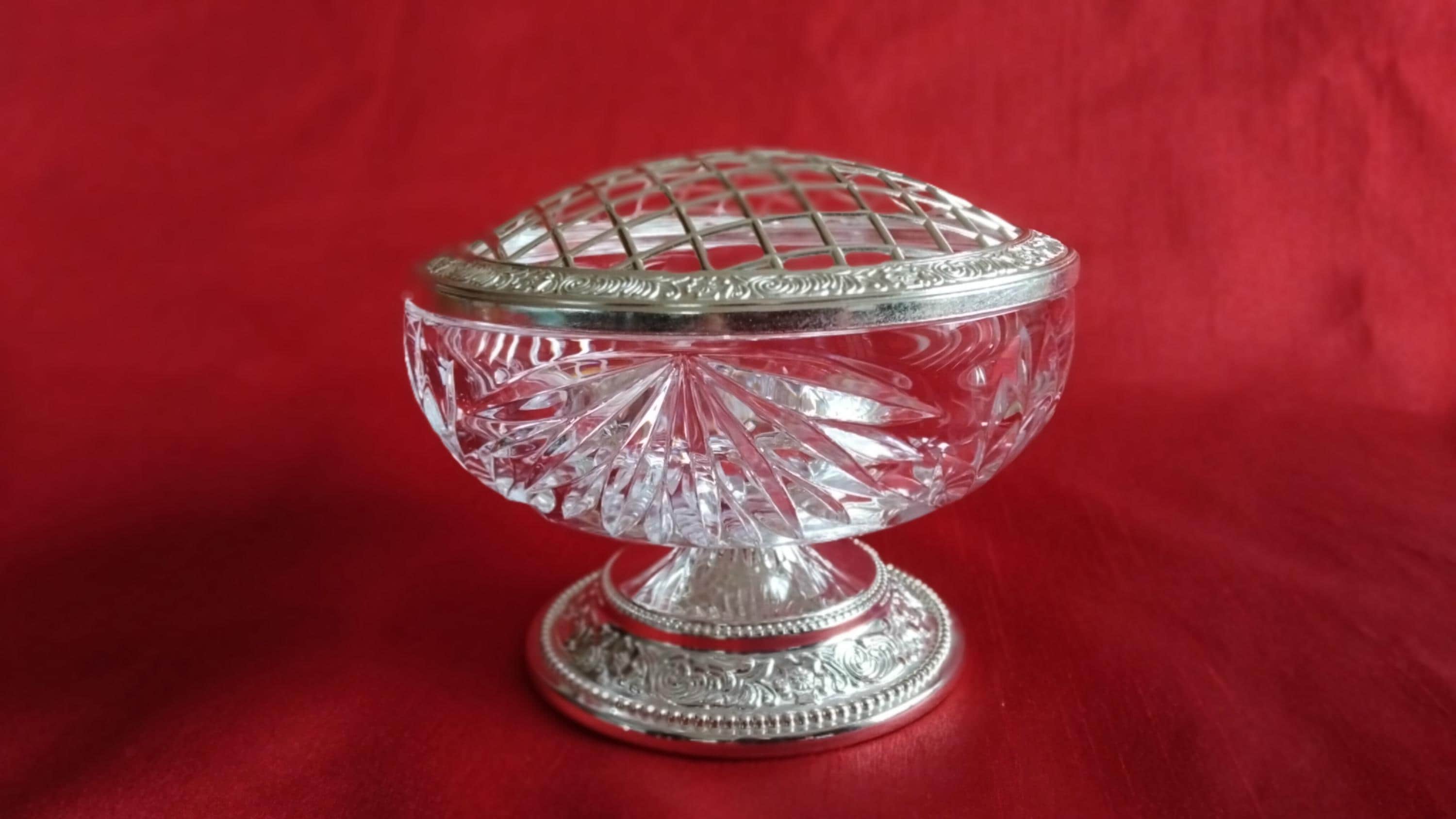 Vintage Glass Rose Bowl - Etsy UK
