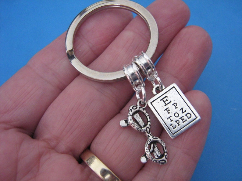 Opticians Keyring Glasses Eye Test Chart Spectacles Etsy