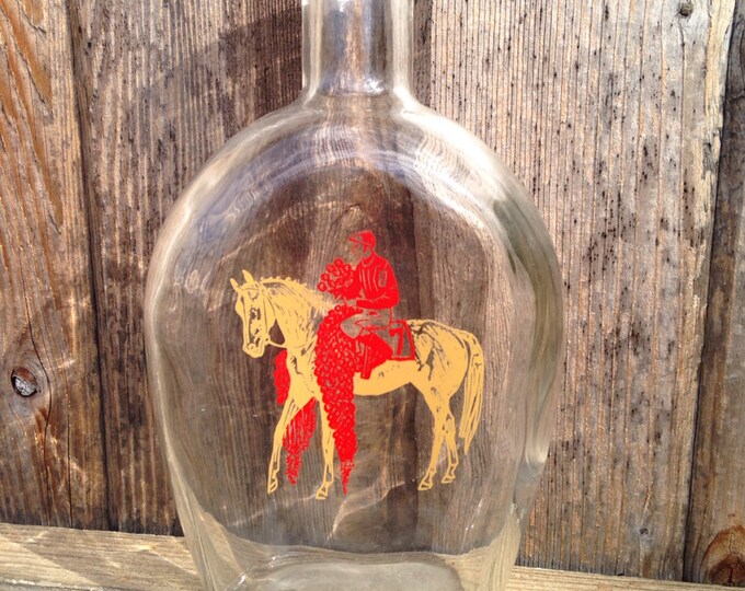Vintage Horse & Jockey Liquor Bottle Etsy