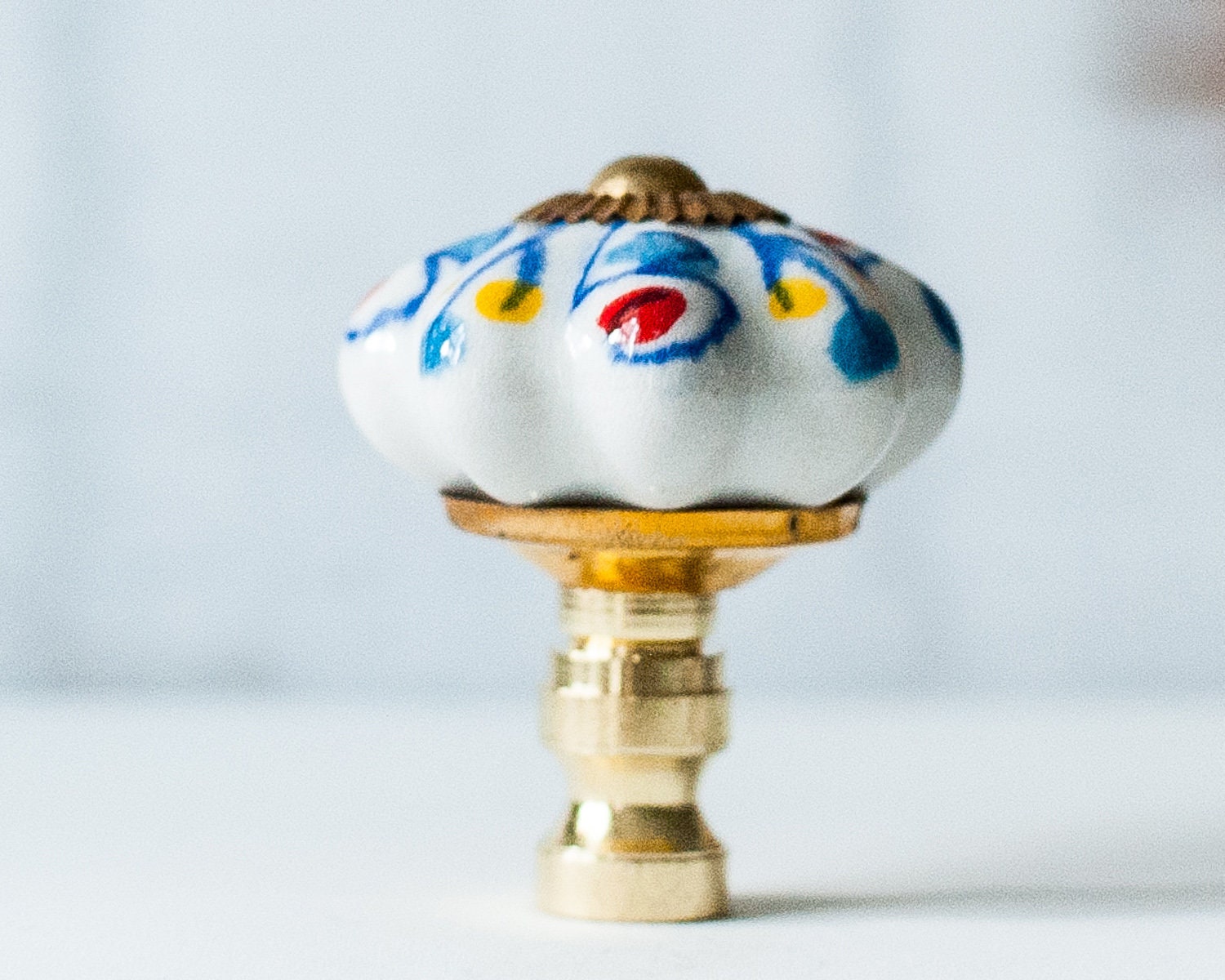 Set of 2 Porcelain Lamp Shade Finial Shade Topper Etsy Ireland