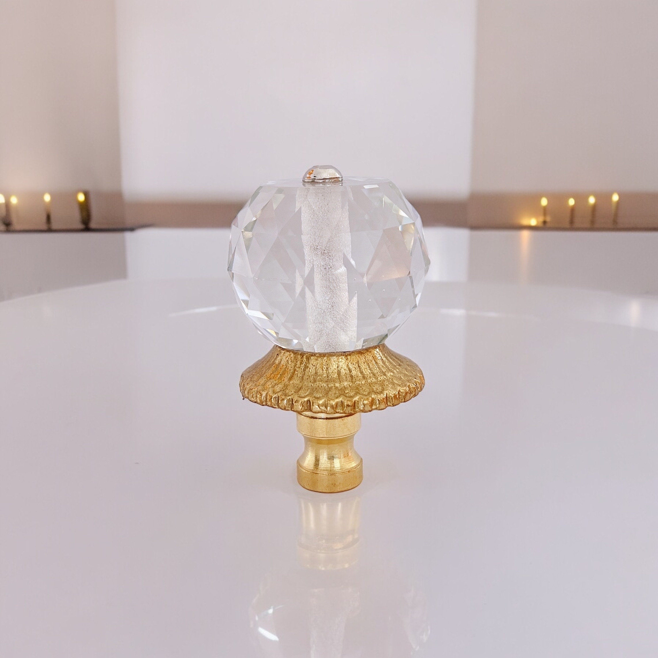 2 Orientalische Lampen-Endkappen Mit Glückssymbol - Antik Gold, 5,5 Cm Hoch