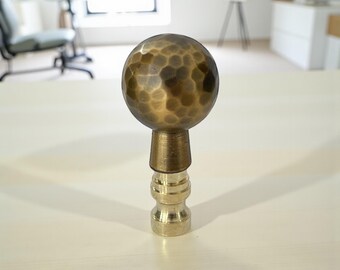 Bronze Metal Lamp Shade Finial, Harp Topper.