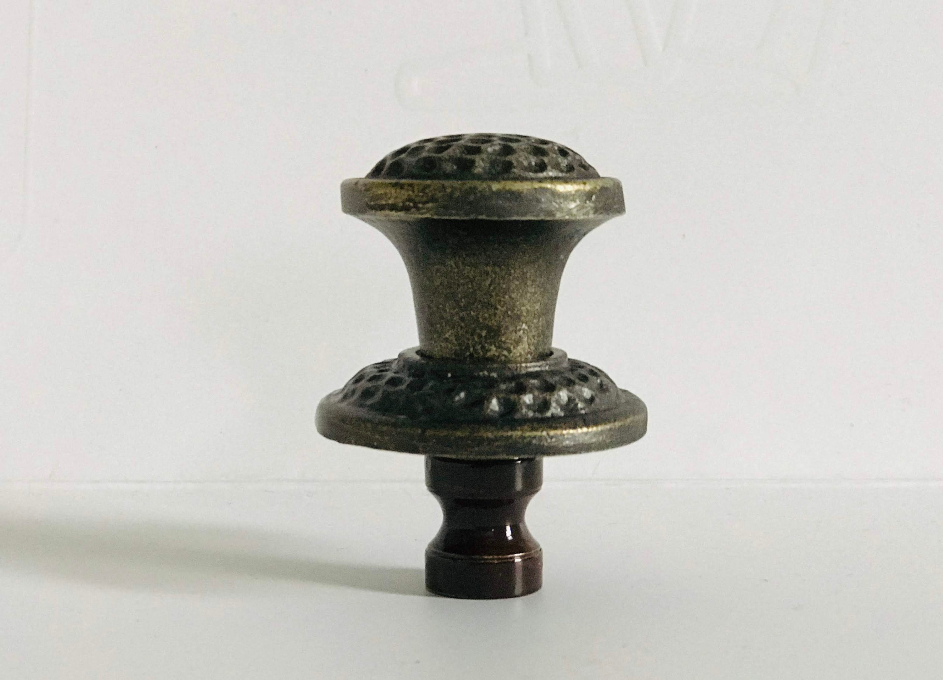 Set of 2 Dark Bronze Metal Lamp Shade Finial Topper 2 Etsy Singapore
