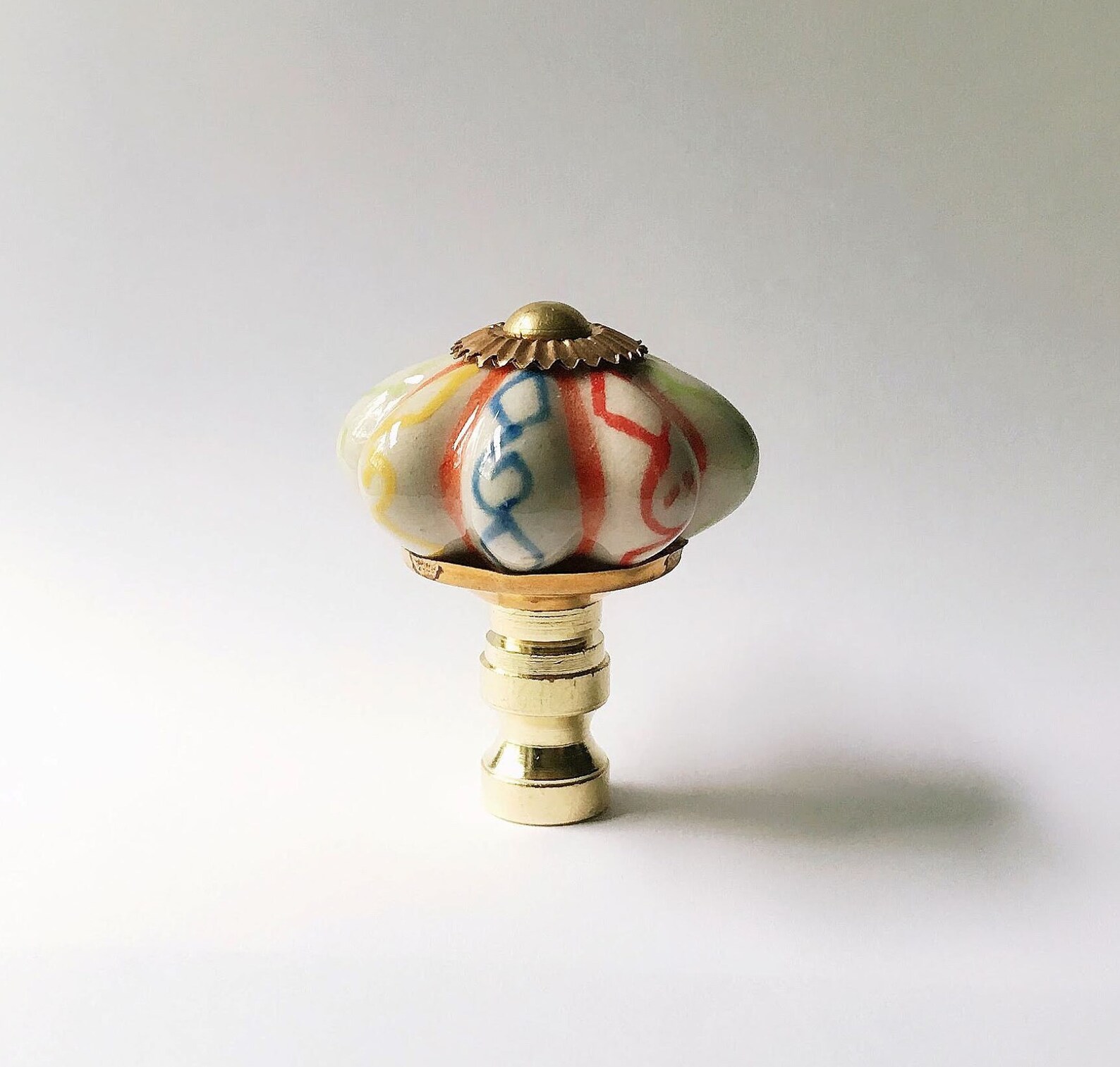 Set of 2 Porcelain Lamp Shade Finial Shade Topper Etsy