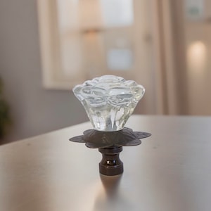 Set of 2 Dazzling Glass Lamp Shade Finial - Shade Topper - 2.25" Tall - Fit Standard Harp Threads
