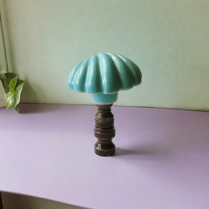 One of Gorgeous Porcelain Lamp Shade Finial - Shade Topper - 2.5" Tall - Fit Standard Harp Threads