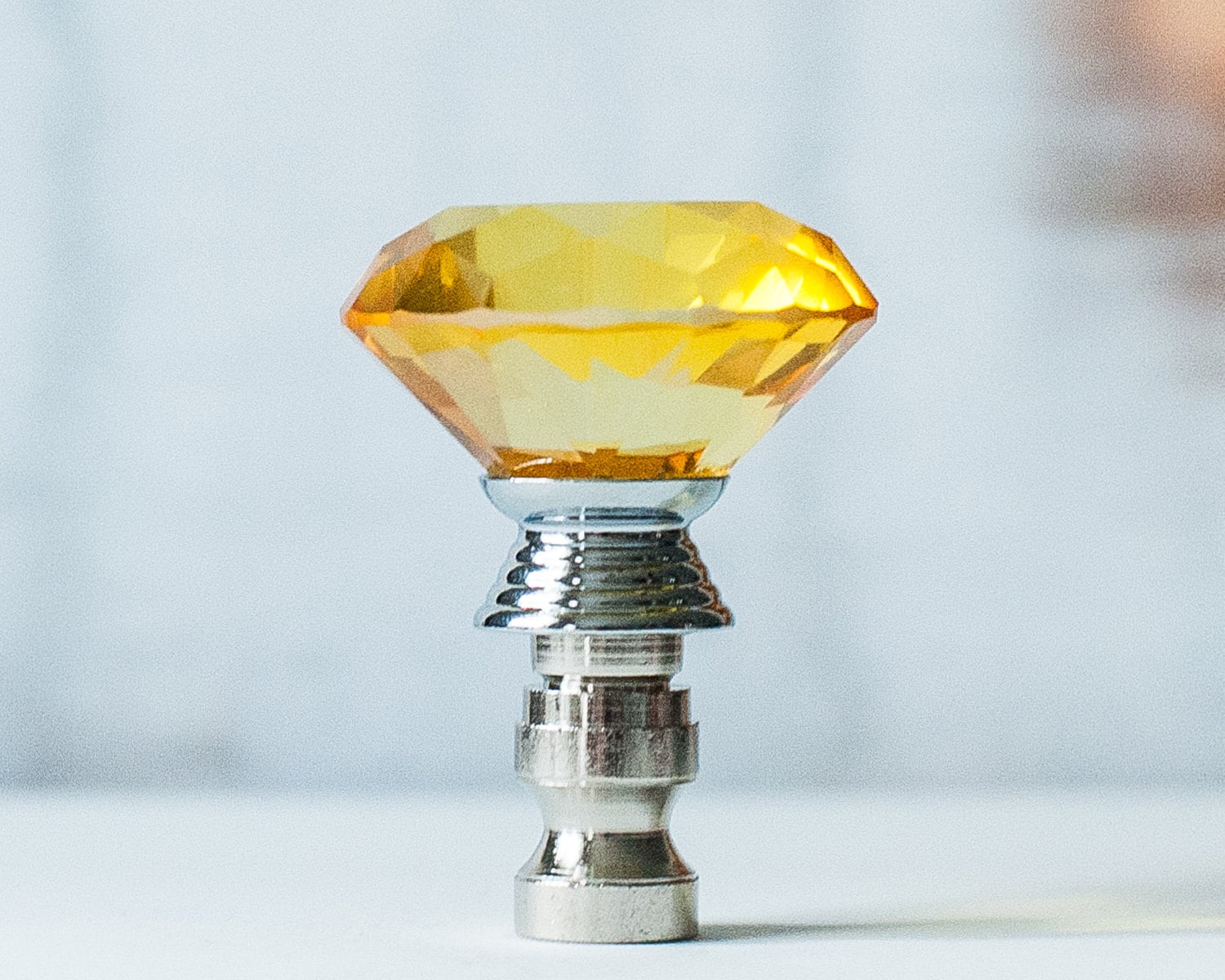 Set of 2 Dazzling Glass Lamp Shade Finials Shade Toppers Etsy