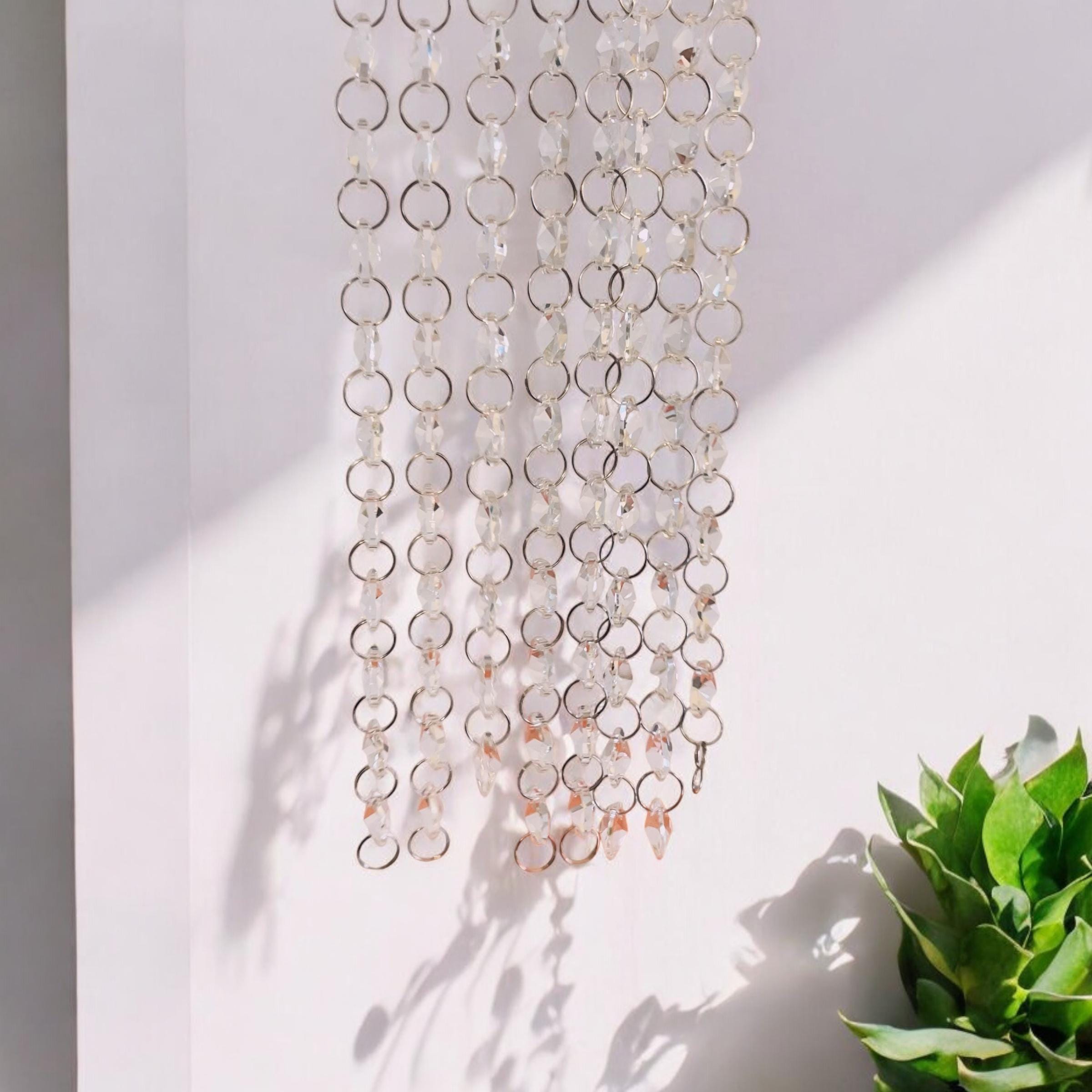 Clear - Glass Crystal 14 Mm Crystal Octagon Beades Chain for