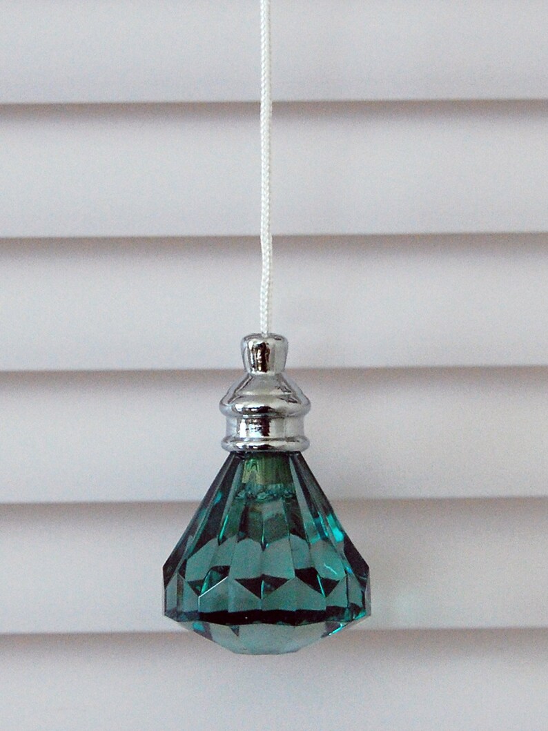 Set of 2 Acrylic Crystal Diamond Window Blinds Shade Pulls Etsy