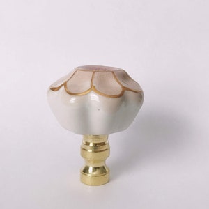 Set of 2 Gorgeous Porcelain Lamp Shade Finial - Shade Topper - 2" Tall - Fit Standard Harp Threads