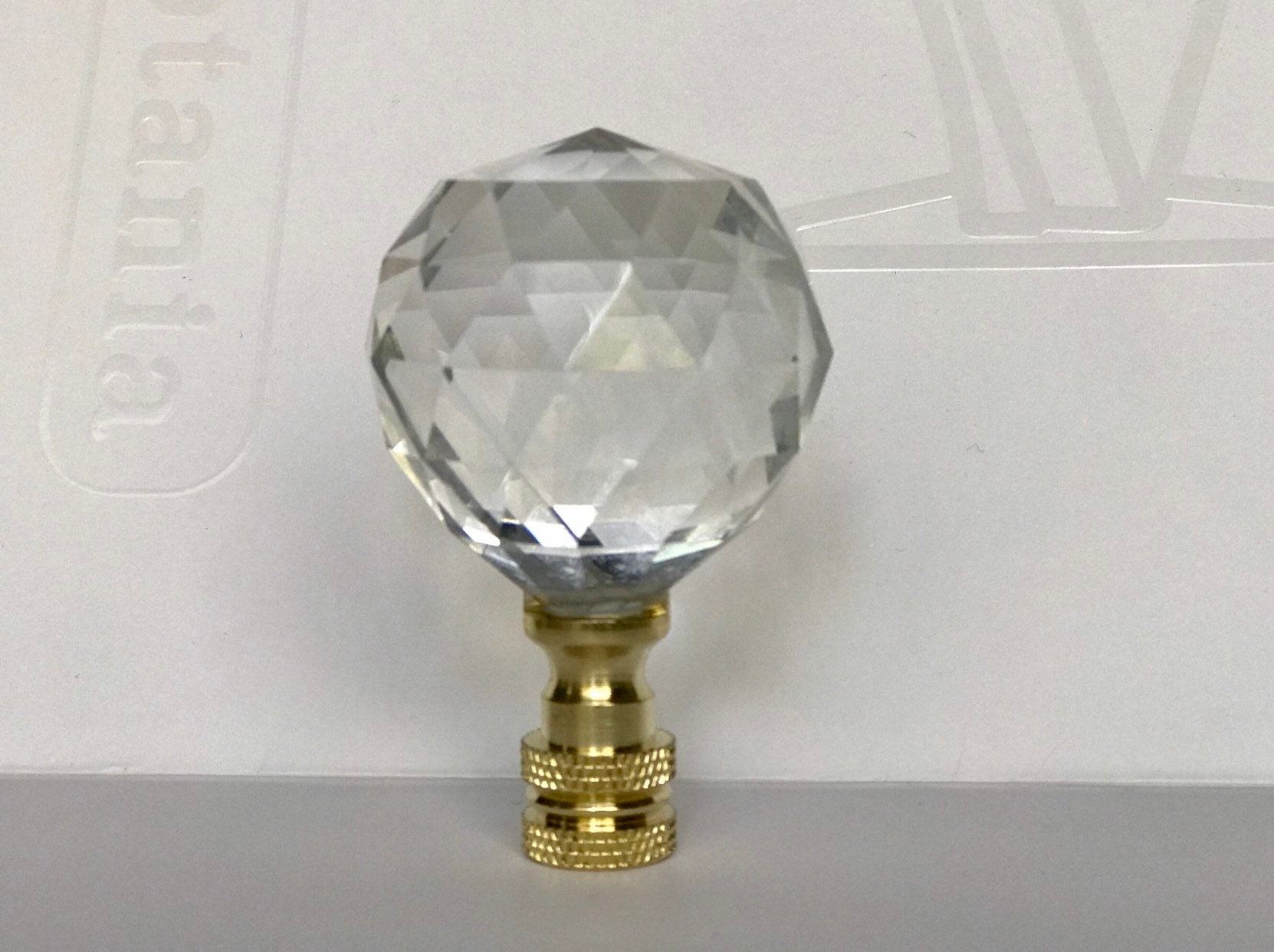 Glass Crystal Ball Lamp Shades Finial Lamp Shade Topper Etsy
