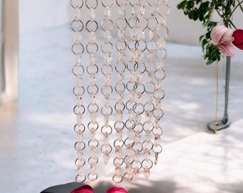 Clear - Glass Crystal 14 mm Crystal Octagon Beades Chain for Home Decorating Accessories