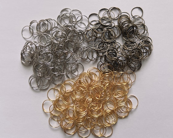 Gold / Chrome / Bronze Split Jump Rings ~ 12mm Metal Rings Chandelier Connectors Prism Hooks Crystal Connectors