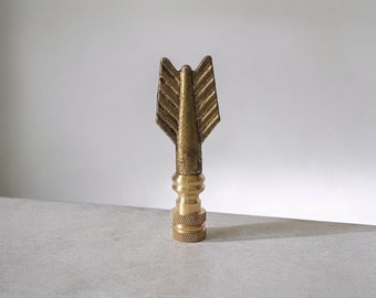 Bronze Arrow Lamp Finial Metal Lamp Shade Topper - Set of 2