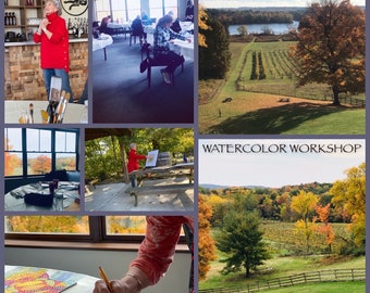 Ohio WATERCOLOR WORKSHOP at the Winery 2024 - DEPOSIT
