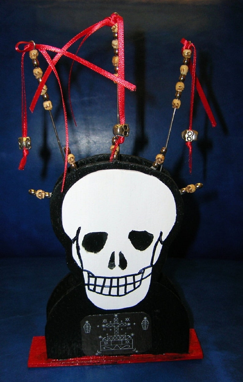 OOAK Handmade Consecrated Voodoo Pins and Skull Storage Box Etsy