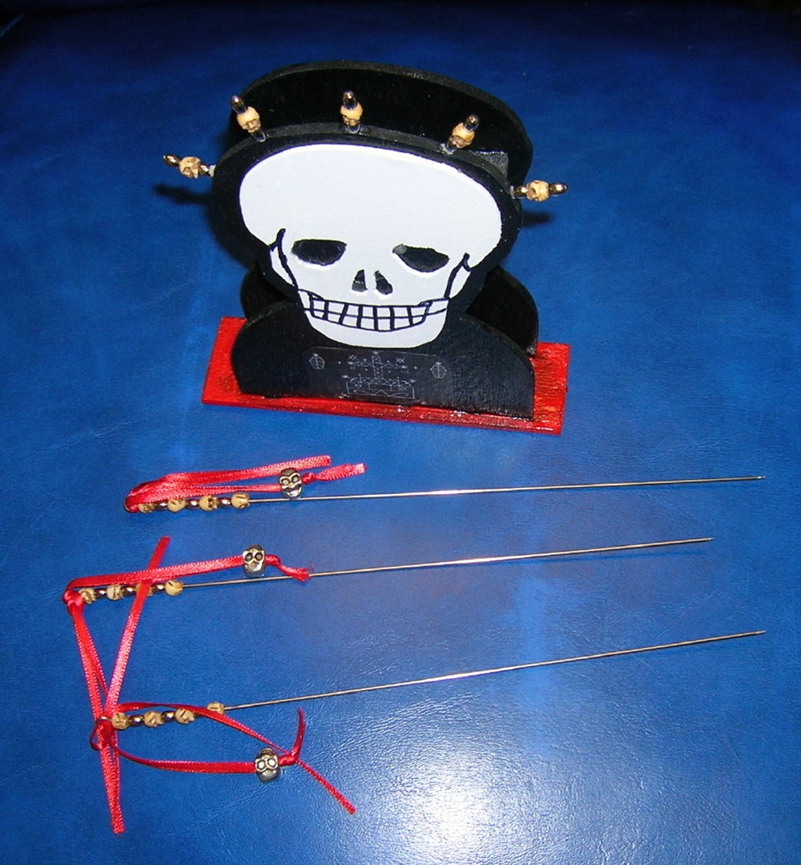 OOAK Handmade Consecrated Voodoo Pins and Skull Storage Box Etsy