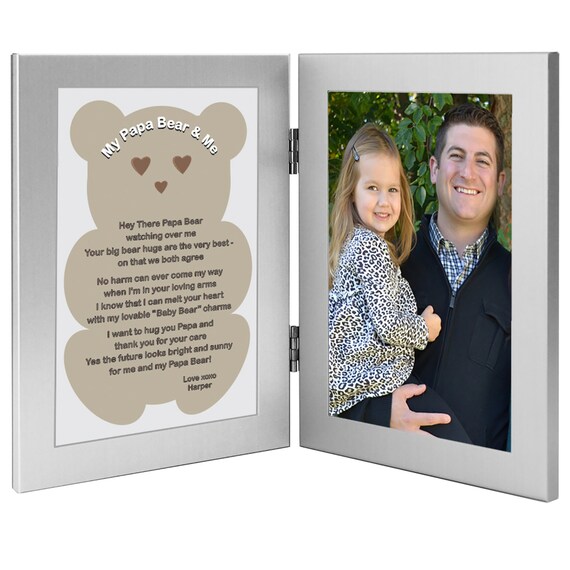 Download My Papa Bear And Me Poem In Double Frame Birthday Or Etsy