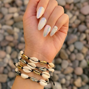 Sunkissed Shells Bracelet | Cowrie Shell Bracelet, Beach Adjustable Bracelet, Surfer Girl Jewelry, Summer Boho Seashell Bracelet