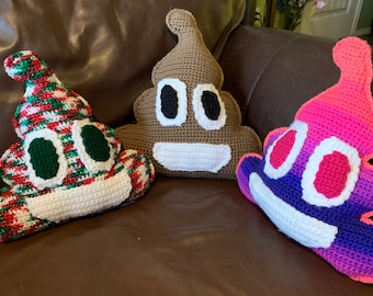 Poopmoji Pillow Crochet Pattern