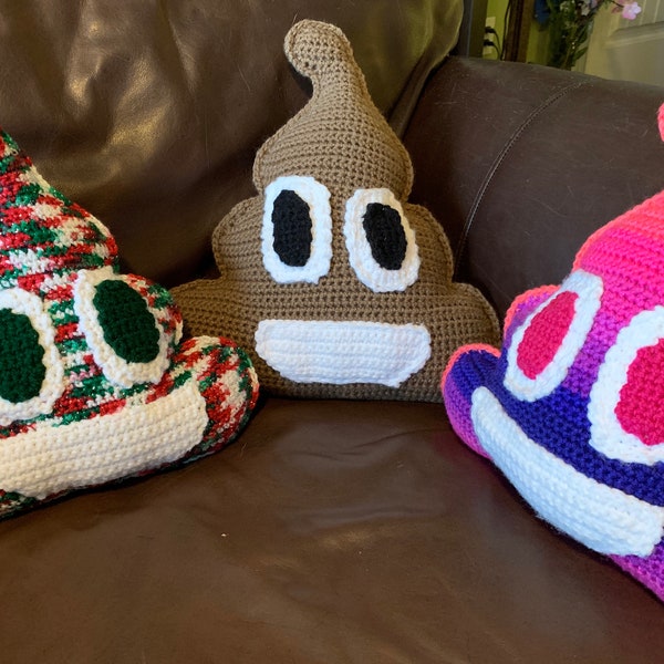 Poopmoji Pillow Crochet Pattern