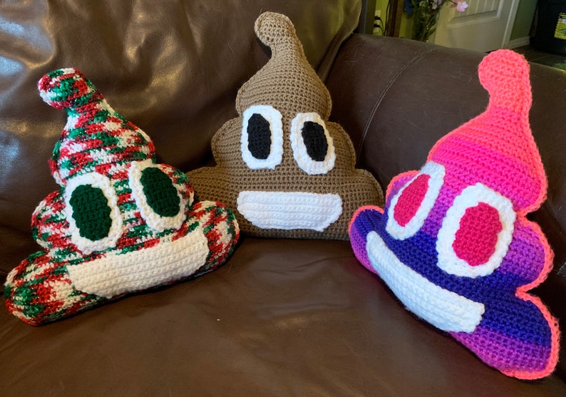 Poopmoji Pillow Crochet Pattern