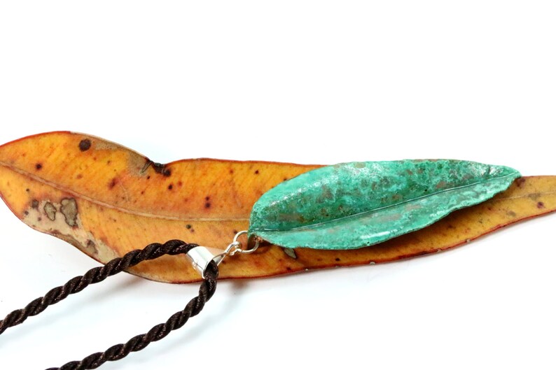 Silver Pendant Gum Leaf Leaf Pendant Copper Jewelry Gum Leaf Pendant Sterling Silver Fold Formed Copper Pendant Hammered Copper