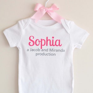 Personalized Parent Production Baby Bodysuit / Baby Bodysuit / Cute Creeper LONG SLEEVE AVAILABLE