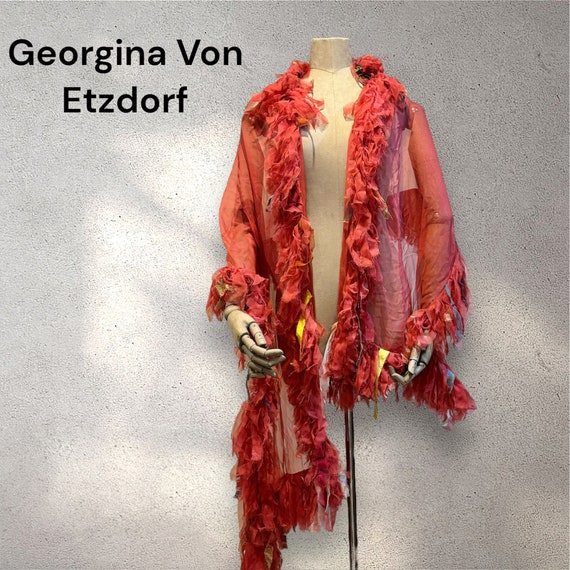 Georgina Von Etzdorf silk chiffon pink wrap - image 1