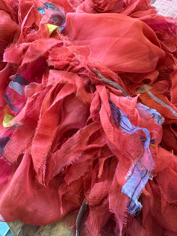 Georgina Von Etzdorf silk chiffon pink wrap - image 8