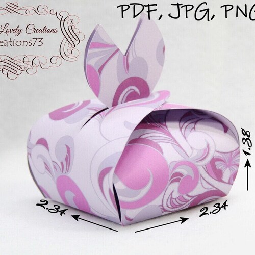 DIY Box, Gift Box, Paper Box, Box Template, Printable Gift Box, Flower Box