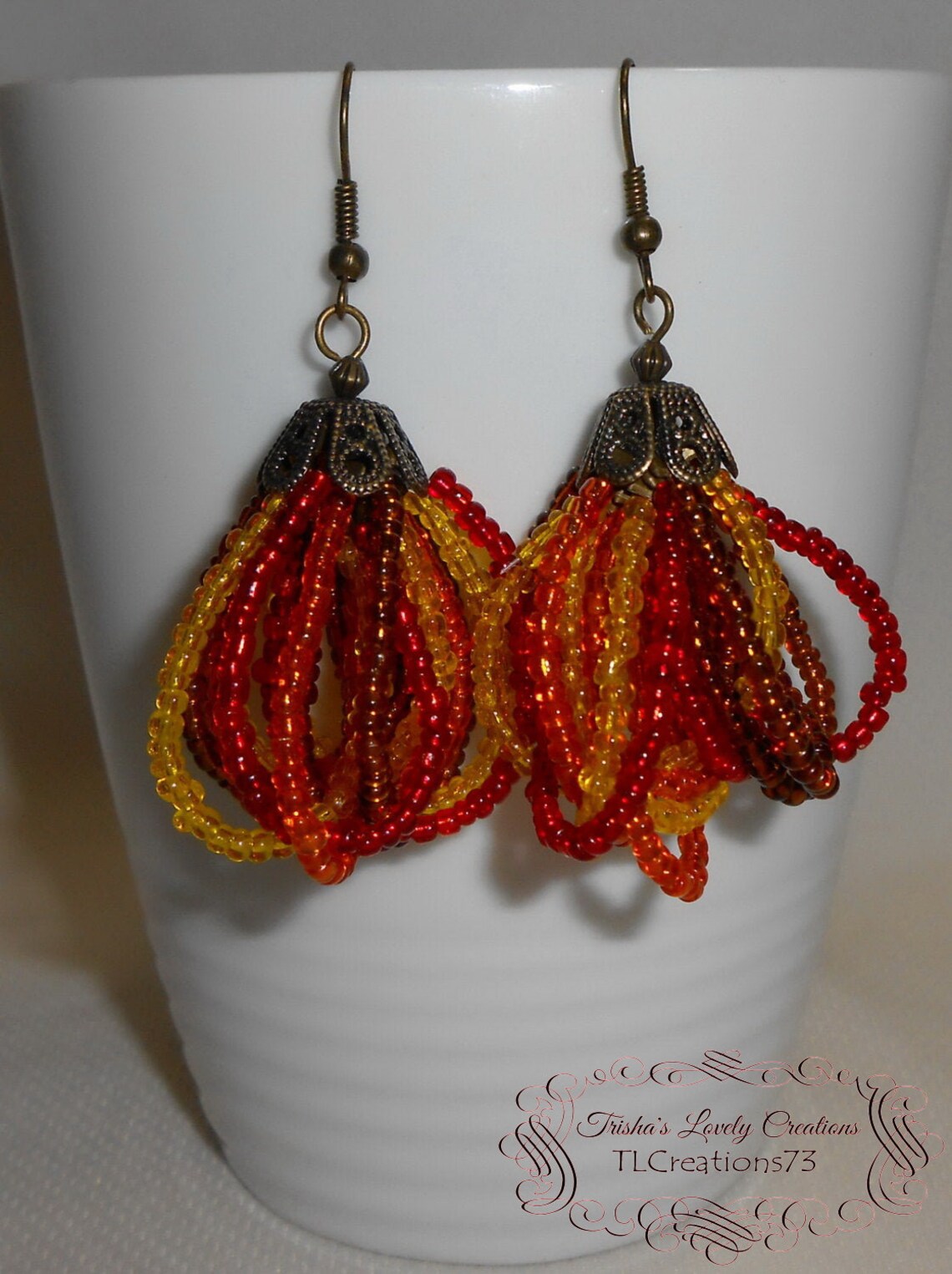Fall Earrings Autumn Earrings Antique Brass Earrings Etsy