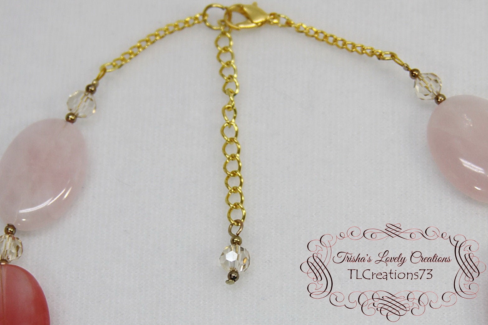 Rose Quartz Jewelry Set Gemstone Necklace Pink Jewelry Etsy