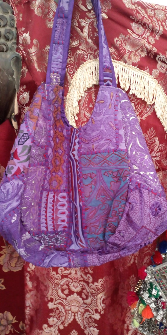 Purple Vintage Banjara XL OOAK Bohemian Gypsy Tap… - image 1