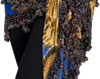 Ceinture bleue léopard Boho DeLuxe Tribal BellyDance Gypsy ATS TRIBAL