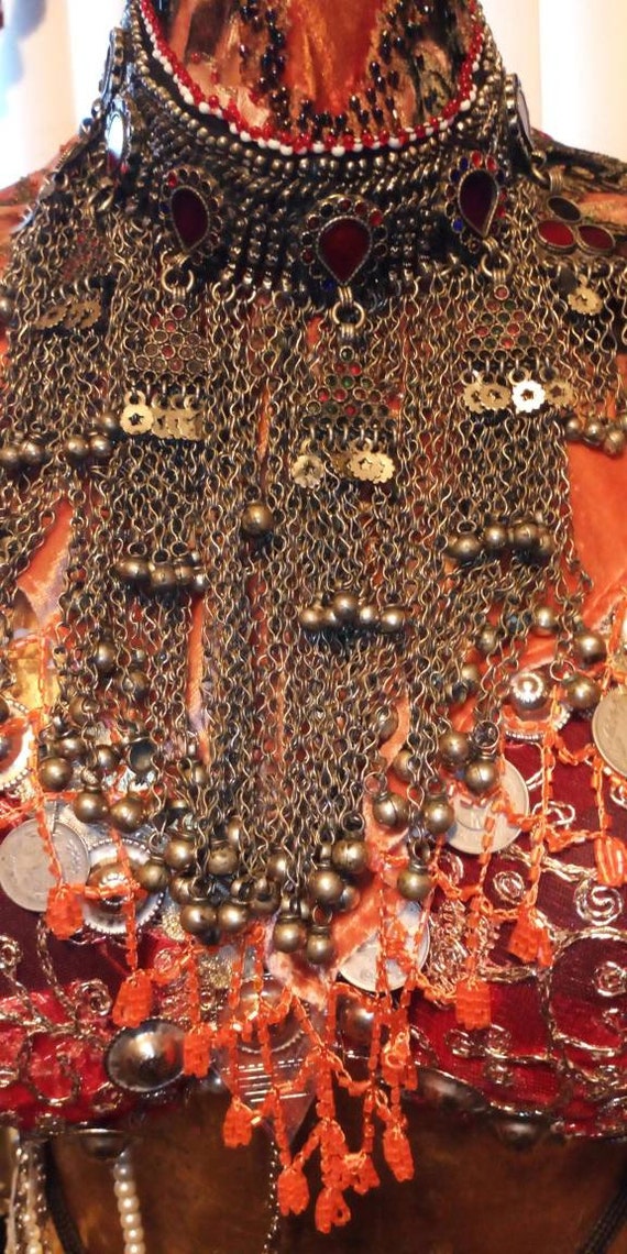 ベリーダンス　トライバル ネックレス ベリーダンス トライバルネックレス・ゴールド/シルバー NK1354