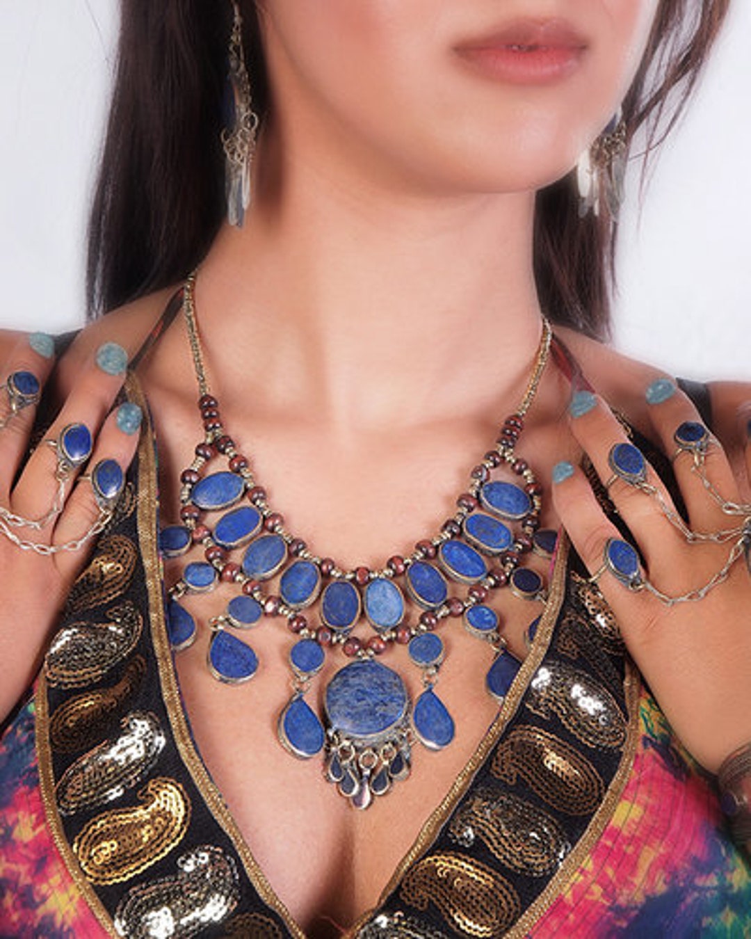 ベリーダンス　トライバル ネックレス ベリーダンス トライバルネックレス・シルバー NK5115S