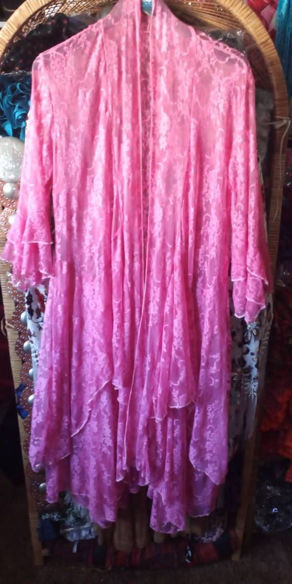 Pink Vintage Stevie Nick's Lace OOAK Bohemian Gyps