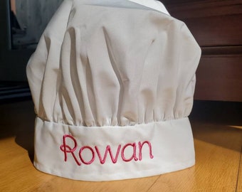 Childs White Chef Hat | Monogrammed Chef Hat | Kids Chef Hat | Toddler Chef Hat |  Personalized Chef Hat | Child Chef Hat | Custom Chef Hat