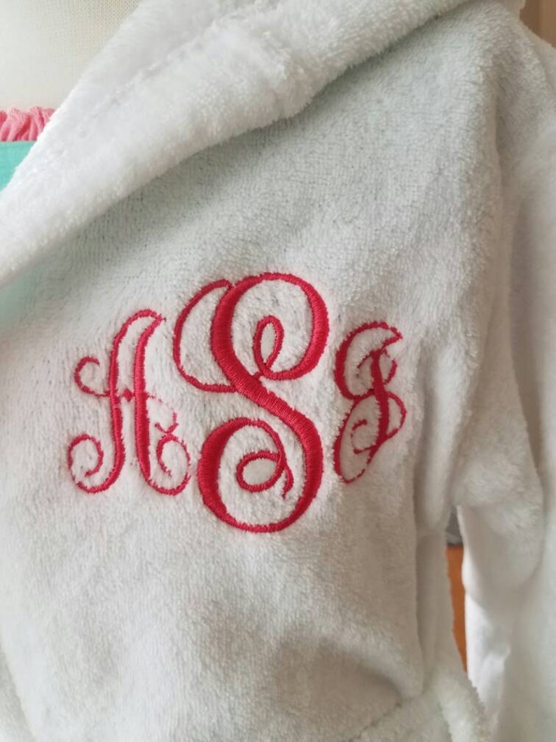 Childs Monogrammed Bath Robe Etsy