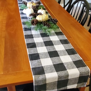 Buffalo Check Table Runner | Black & White Farmhouse Decor  | Table Runner | Farmhouse Table Runner | Home Decor | Gift for home