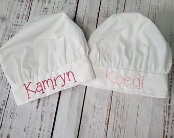 Childs White Chef Hat | Monogrammed Chef Hat | Kids Chef Hat | Toddler Chef Hat |  Personalized Chef Hat | Child Chef Hat | Custom Chef Hat