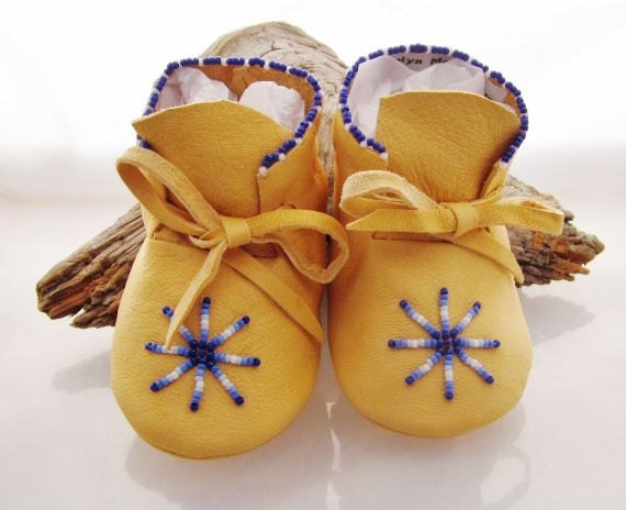 native american beaded baby moccasins