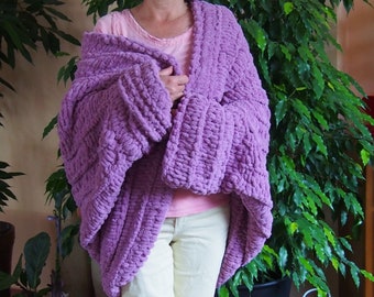 Chunky Knit Cardigan: Oversized Boho Blanket Sweater