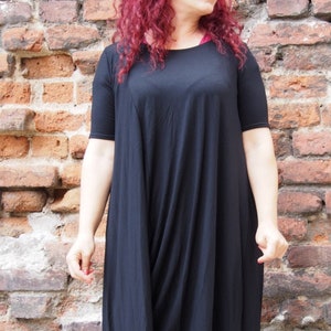 Plus Size Kaftan Maxi Dress: Short Sleeve Jersey Oversize Gown