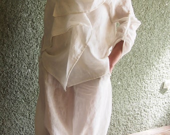 Women Linen Set, Linen Top, Linen Harem Pants, Aladdin Linen Pants, Oversize Linen Blouse, Summer Linen Set, Top And Pants Set, Nara CT005