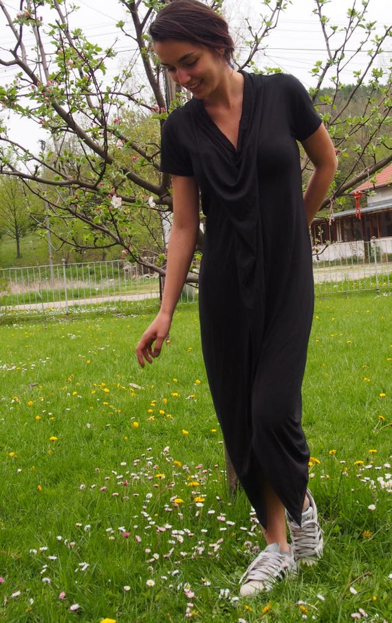 plain jersey maxi dress Miss Selfridge long sleeve jersey maxi dress in plum