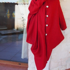 Asymmetric Wool Coat: Plus Size Knitted Cardigan