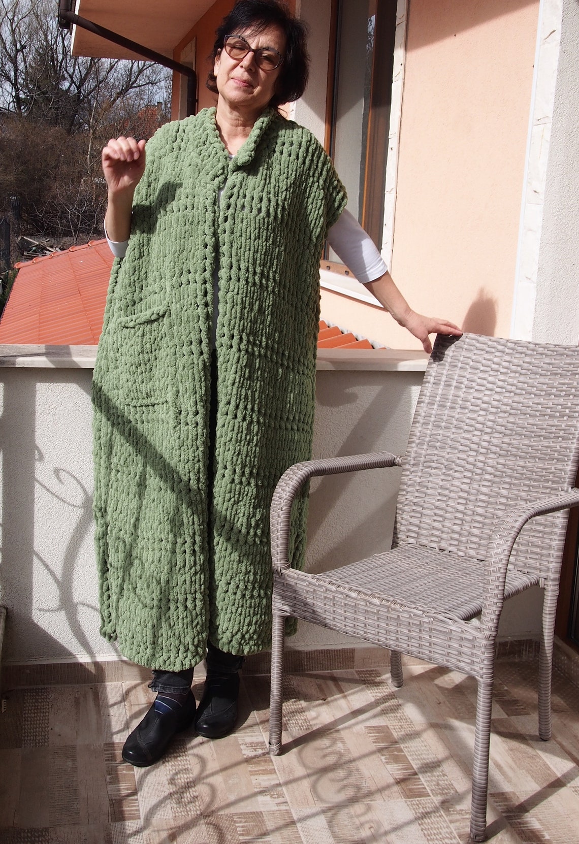 Knit Vest Long main image 1