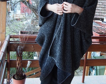 Plus Size Wool Knit Cardigan: Oversized Blanket Cardigan